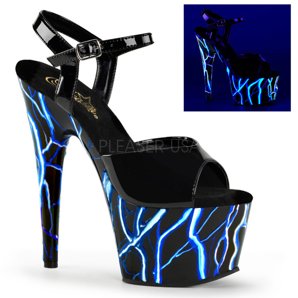 Glow Stiletto Heel Heel Platform Stripper Shoes - Picture 4 of 4